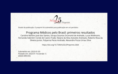 Primeiros resultados do Programa Médicos pelo Brasil em documento acadêmico disponível no Scielo